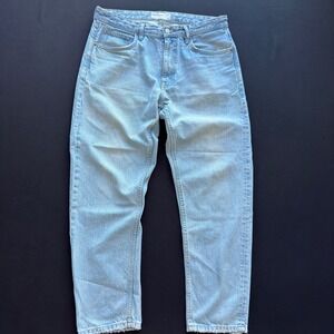 Bershka Straight Vintage Jeans Mens 32x30 Light Wash 90s Classic Denim